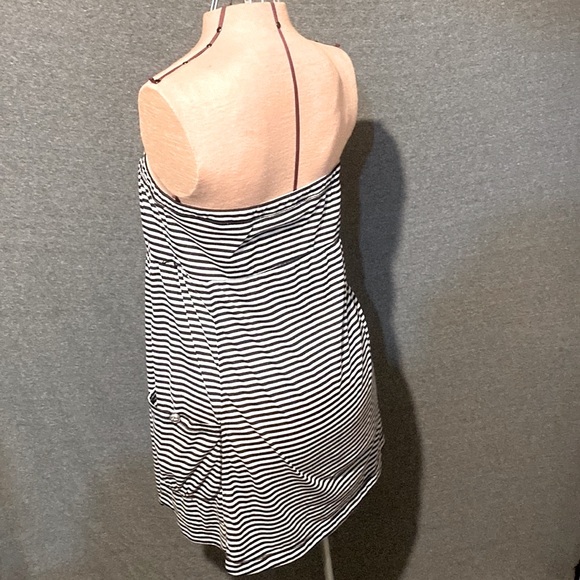 Strapless tube minidress/tunic nautical stripe 2x pinup rockabilly swim coverup - Picture 5 of 7